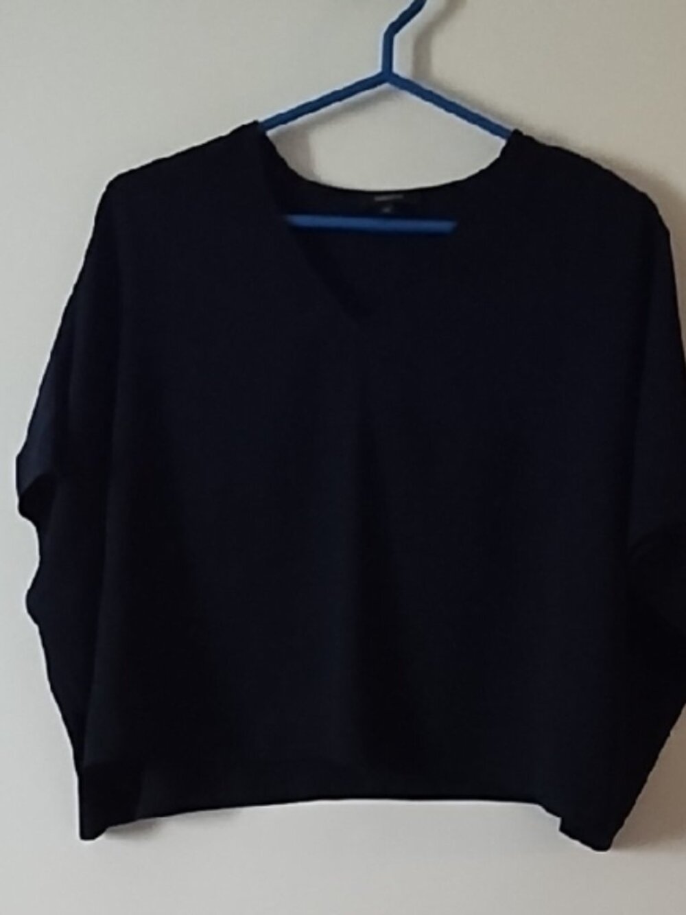 BABATON Navy Blue Flowy Oversized Pullover Randy Style Top